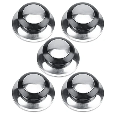 Immagine di 5 pezzi Manopole di ricambio per coperchio, pentola resistente al calore coperchi manopola manico sollevamento cucina casa pentole parti (Diam. * H 6.5 2.5cm)