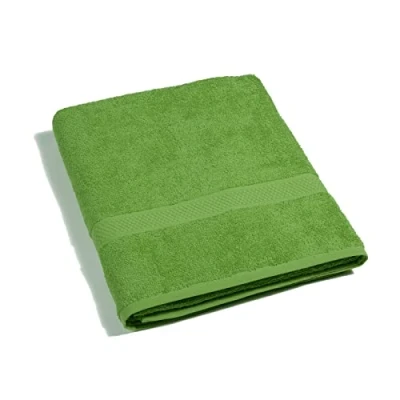 Immagine di CALEFFI Telo Bagno MINORCA in Spugna 100% Morbido Cotone Idrofilo 450gsm, Lavabile Lavatrice 40 + Asciugatrice, Misura Standard (100X150cm.) Colore VERDE