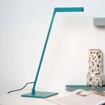 Immagine di Lucide Lampada da tavolo LED Lavale, turchese, dimmerabile, altezza 42 cm