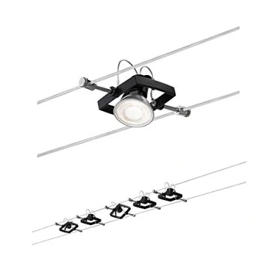 Immagine di Paulmann Wire Set MacII Sistema di illuminazione completo su cavo GU5.3 LED (monocolore) Nero (opaco)