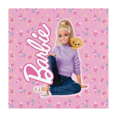 Immagine di BeenSmile, BARBIE 33 CM TOVAGLIOLI, Tovaglioli di Carta, Articoli per Feste, Feste e Compleanni Bambini, 20 unità