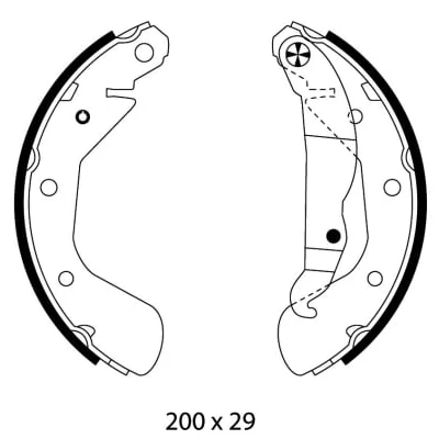 Immagine di TEXTAR 91058100 Ganasce freno 200 29 con leva a mano OPEL: Corsa C Hatchback