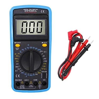 Immagine di GOLDMAN SERVICE Multimetro digitale professionale, Tester per elettricisti, multimetro, amperometro, ohmmetro, voltmetro. di corrente. Schermo LCD