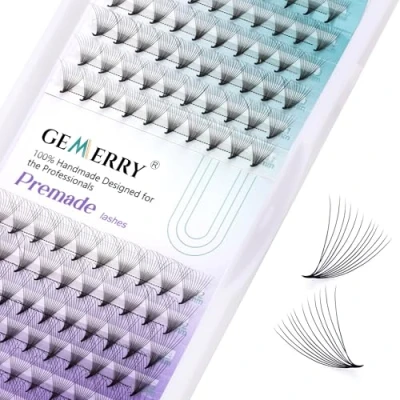 Immagine di 12D Extension Ciglia Ciuffetti in Seta 0.07 curva C Lunghezza 8 14mm Mix Finte Volume Lash Extensions di GEMERRY (0.07 curl mix)