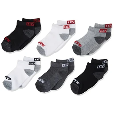 Immagine di Levi&#039;s LOW CUT 6 PACK Unisex Calze per bambini, Taglia: 27 35, Dark grey heather