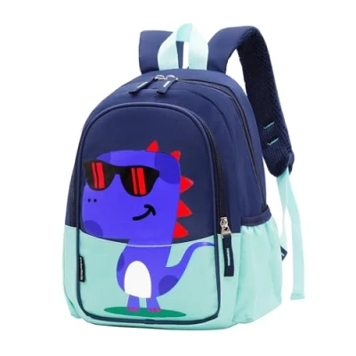 Immagine di CHERUBIC zaino per bambini impermeabile carino fresco piccolo asilo borsa del fumetto 2 3 anni ragazzi ragazze, Dinosauro verde