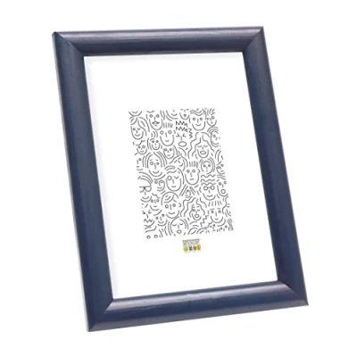 Immagine di Deknudt Frames Cornice portafoto, Colore: Argento, Legno, Blu, 15 x 20 cm