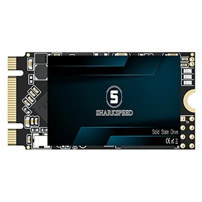 Immagine di S SHARKSPEED SSD 64GB M.2 2242 42mm NGFF 3D NAND SATA 3 (6Gb/s), Unità a Stato Solido Interno per Laptop, Computer Desktop/PC (64GB, 2242)