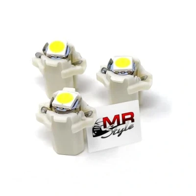 Immagine di MR Style 3 luci LED ad alta potenza per tachimetro compatibili con VW Bus T3 1979 1992 + adesivo (bianco)