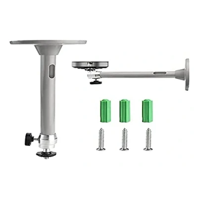 Immagine di FIGFYOU Mini Supporto per Proiettore Soffitto o Parete Staffa in Lega di Alluminio, Capacità Carico 5kg, Ruotabile a 360, (21 * 8.5cm)