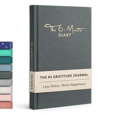 Immagine di The 6 Minute Diary (Il Diario di Minuti) Minutes A Day for More Mindfulness, Happiness and Productivity Simple Effective Gratitude Journal