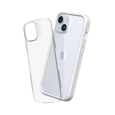 Immagine di RhinoShield Modular Case Compatible with [iPhone 15] Mod NX Customizable Shock Absorbent Heavy Duty Protective Cover 3.5M / 11ft Drop Protection White