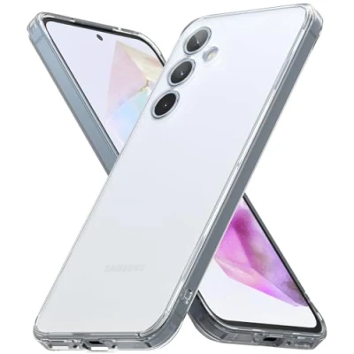 Immagine di Ringke Fusion Compatibile con Cover Samsung A35, Protezione da Ditate e Macchie, Custodia Antiurto Buon Grip Disegnato per Galaxy A35 5G Matte Clear