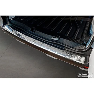 Immagine di Avisa Protezione paraurti Posteriore in Acciaio Inox Compatibile con Renault Kangoo III Furgon 2021 &#039;Ribs&#039;