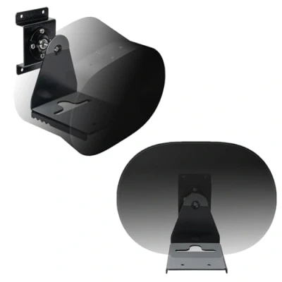 Immagine di shinar 2 Pack Supporto da parete in metallo, compatibile con Sonos Era 300, orientabile fino a 360, inclinabile 70/+70 (su e giù, sinistra destra), gestione dei cavi, max. 12 kg (Nero)
