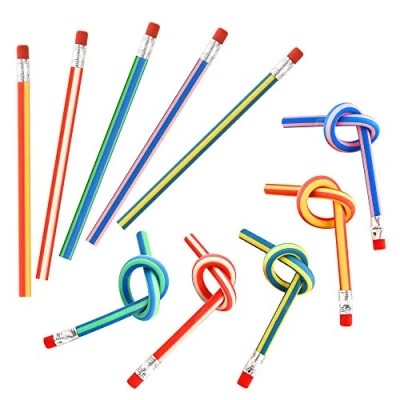 Immagine di FEPITO 25 Pz Morbido Flessibile Bendy Matite Eraser Magic Curve Giocattoli Scuola Attrezzature Stazionarie per Bambini Partito Sacchetto Fillers Favore Idea Regalo Divertente, Multicolore