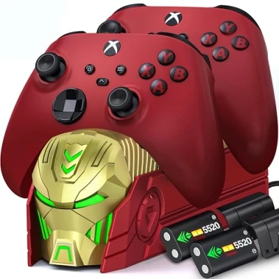 Immagine di GAMSINGY Xbox Controller Batteria per One/Xbox Series X&amp;S Controller, 2 batterie da 5520 mWh Xbox, compatibile con One S/X/Elite X/S 25 ore di