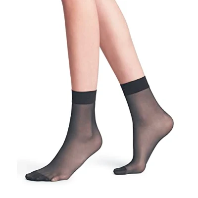 Immagine di FALKE Seidenglatt 15 DEN W SO trasparenti velati tinta unita 1 paio, Calzini Donna, Grigio (Graphite 3146), 39 42