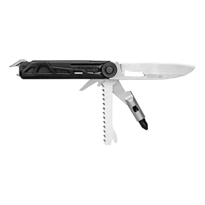 Immagine di Gerber Coltello Tascabile con 8 Funzioni, Multiutensile Lama Liscia, Cacciavite Punta Intercambiabile, Armbar Trade, Grigio, Acciaio Inox/Alluminio, 1064411