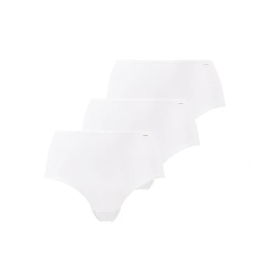 Immagine di SANS COMPLEXE Simplement Coton B, Confezione da 3 Pantaloncini Donna, Blanc,