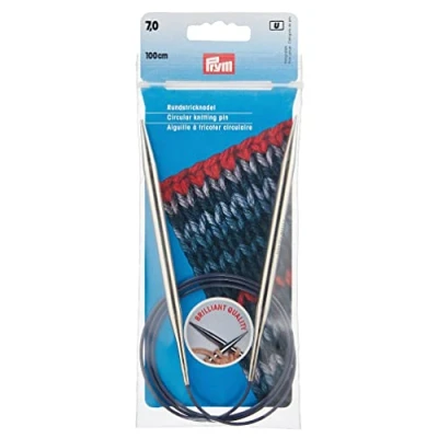 Immagine di Prym Ferri circolari MS 100 cm 7,00 mm argento, Ottone, 7,0