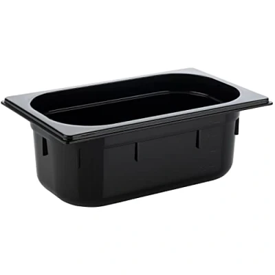 Immagine di APS 82073 GN 1/4 Contenitore Gastronorm, in policarbonato, dimensioni 265 x 162 mm/altezza 100 mm/volume 2,5 litri, nero