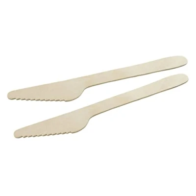 Immagine di Fackelmann 31027 Set di 30 coltelli monouso in legno FSC, biodegradabili, certificato 16,5 x 2,5 cm