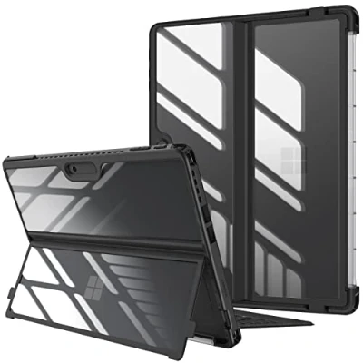 Immagine di FINTIE Custodia per Microsoft Surface Pro 11/10 (2024) / 9 (2022) 13 Pollici Antiurto Folio Case Protettiva Cover con Rigida Kickstand Case, Compatibile Tastiera Type Cover, Nero