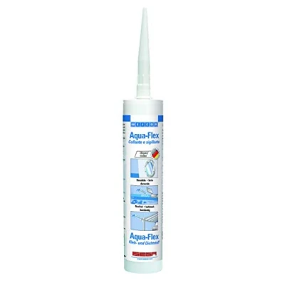 Immagine di WEICON Aqua Flex 310 ml di adesivo elastico impermeabile bianco per la sigillatura