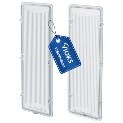 Immagine di VIOKS 2 coperture per lampade BOSCH 00264984, 175 x 60 mm, ricambio cappa aspirante Siemens Neff Constructa