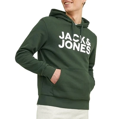 Immagine di Jack &amp; Jones Ecorp LOGO NOOS Felpa con cappuccio, Uomo, Taglia: Large, Mountain view fit reg /large print