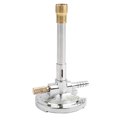 Immagine di Becco di bunsen da laboratorio in ottone, bruciatore a tubo singolo micro, luce gas per apparecchiature riscaldamento propano liquido, 1 pezzo