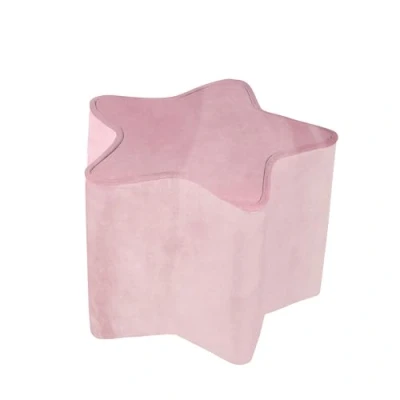 Immagine di roba Pouf per Bambini a forma di Stella Lil Sofa Rivestito in Velluto con Contenitore Multifunzione Arredamento la Cameretta dai 18 Mesi Rosa