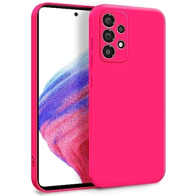 Immagine di MyGadget Cover per Samsung Galaxy A53 5G Custodia in Silicone Morbido a Doppio Strato Case con Protezione Fotocamera &amp; Fodera Interna Antigraffio Rosa magenta
