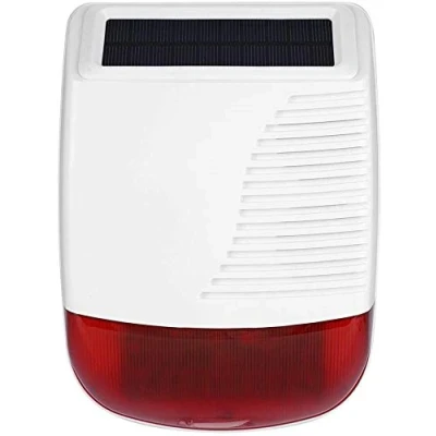 Immagine di Sirena di Alarme, da esterno solare con Luce Lampeggiante LED funzionano TECPEAK sistema allarme