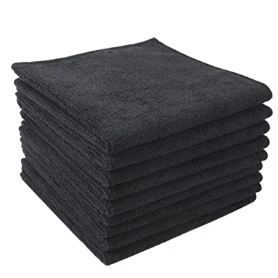 Immagine di VIVOTE Panno di Pulizia in Microfibra,Strofinacci Cucina,Panni da Cucina,Premium Stracci Cucina,Asciugamani cucina super assorbenti,Canovacci Cucina,9 Pezzi, 30 cm x (Nero)
