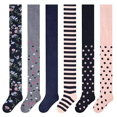 Immagine di L&amp;K II Set di 6 Collant per bambina in cotone caldo diversi modelli e colori 27257 86/92