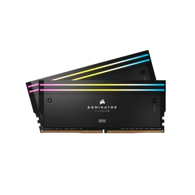 Immagine di CORSAIR DOMINATOR TITANIUM RGB DDR5 RAM 64GB (2x32GB) 6600MHz CL32 Intel XMP iCUE Compatibile Per Computer Nero (CMP64GX5M2X6600C32)
