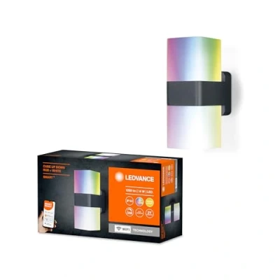 Immagine di LEDVANCE SMART+ CUBE MULTICOLOR Updown 4058075478077 Lampada da parete per esterni a LED (monocolore) 13.5 W Grigio scuro, Bianco