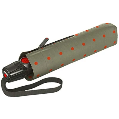 Immagine di Ombrello tascabile Knirps T.200 Duomatic Dots Apertura/chiusura automatica a prova di tempesta Antivento Design punti Kelly Sand