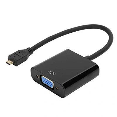 Immagine di adattatore da micro HDMI a VGA, convertitore video VGA 1080P per 4B, attivo HDCP con cavo audio