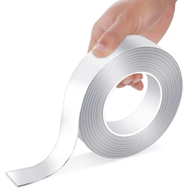 Immagine di Tunudi Nastro Biadesivo Extra Forte, Trasparente (3 metri x 2,3 cm 2 mm)