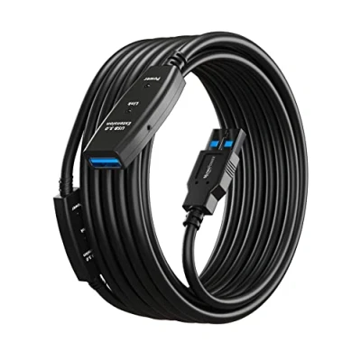 Immagine di MutecPower 10m Cavo prolunga con ripetitore Attivo USB Maschio a Femmina 3.0 2 chipsets Estensione 10 Metri