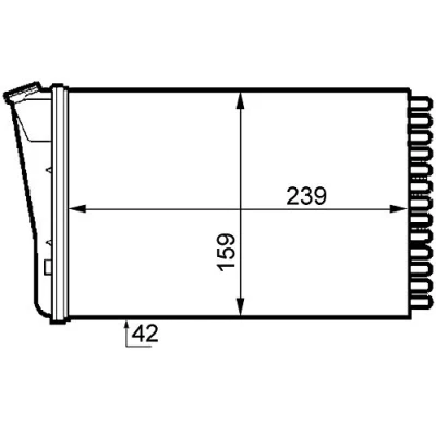 Immagine di MAHLE ORIGINAL AH 155 000S Radiatore Riscaldamento con parti annesse
