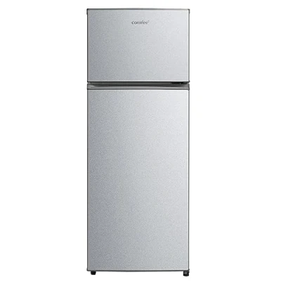 Immagine di Comfee RCT284DS2 frigorifero con congelatore/congelatore superiore/176 kWh/anno/143 cm di altezza/Luce LED/Cerniera porta reversibile/Argento