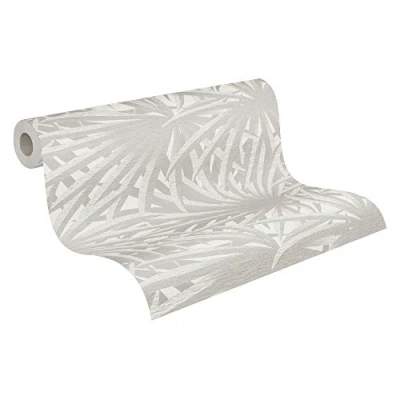 Immagine di Carta da parati Floreale Said Marrakesch Metropolitan Stories 2 A.S. Création tessuto non 10.05 m x 0.53 Grigio Metallico Bianco Prodotto in Germania 378614 37861 4