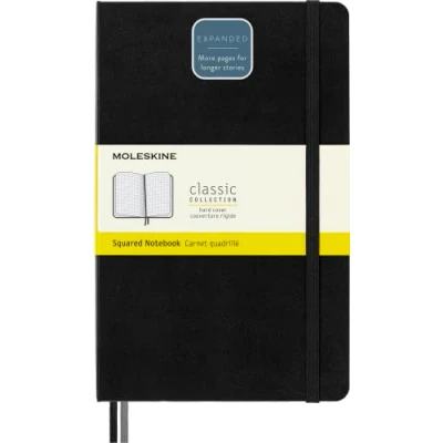 Immagine di Taccuino Moleskine Expanded large a quadretti copertina rigida ne...