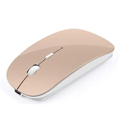 Immagine di SUAVER Mouse senza fili Bluetooth, Portatile Ricaricabile ottico,ultra sottile del Wireless per PC,Mac,Macbook,iMac,Laptop,Tablet(800 1200 1600 DPI) (Oro)