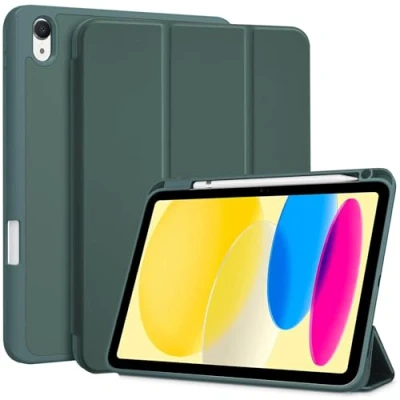 Immagine di ProCase Cover iPad 10 Generazione 10,9 Pollici con Portapenna, Custodia 2022 (A2696 A2757 A2777) Auto Svegliati/Sonno Verde