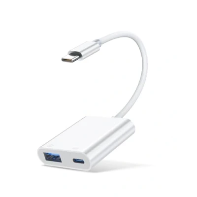 Immagine di Adattatore USBC 3.0 per iPhone 15 [Certificato Apple MFi] 2 in 1 da a USB OTG Cavo con porta Ricarica di 10W Splitter 15/Samsung/iPad,Lettore schede,Tastiera,Mouse